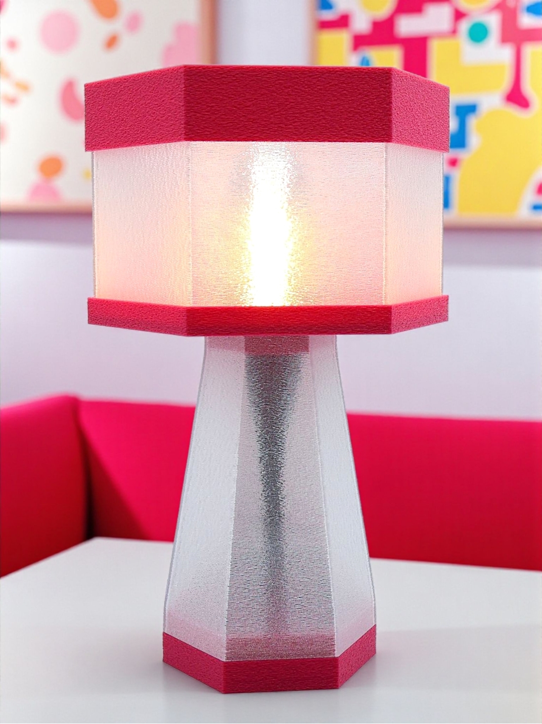 Aline – Lampe à poser en impression 3D – Disponible en toutes couleurs POP