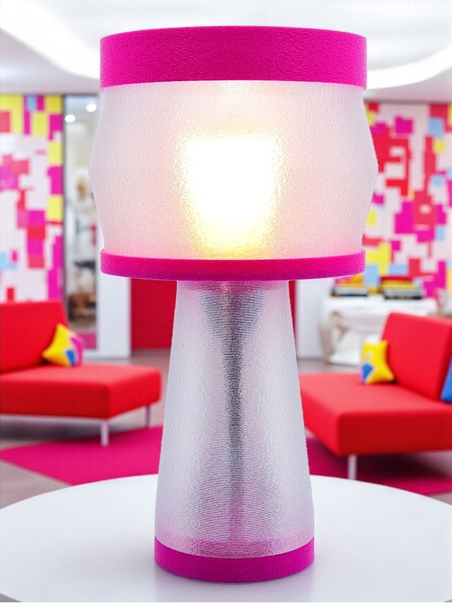 Aurélie – Lampe à poser design, Couleurs POP, Équilibre – Luminaire en impression 3D