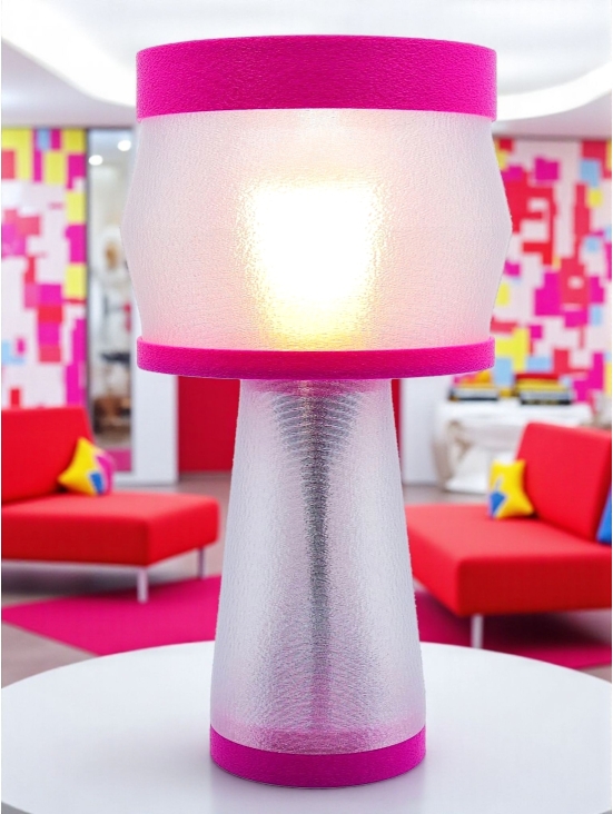 Aurélie – Lampe à poser design, Couleurs POP, Équilibre – Luminaire en impression 3D