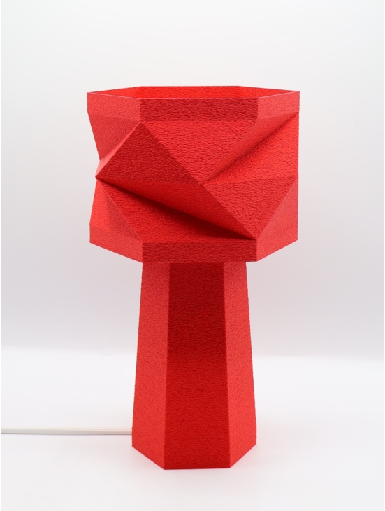 Lampe à poser Alizée – Design facetté granit, fabrication française