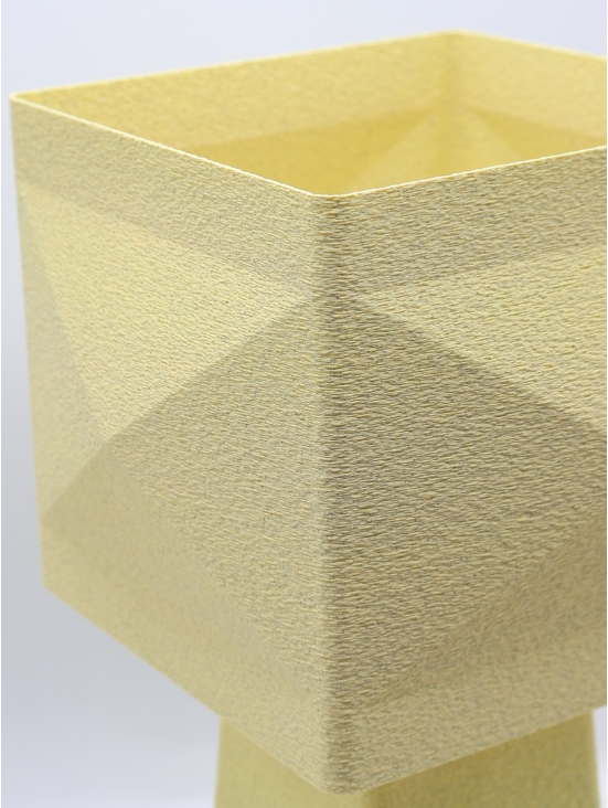 Lampe à poser Léonie – Lampe granit carrée, design géométrique français