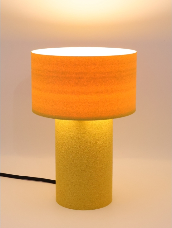 Lampe à poser Daphné – Lampe granit cylindrique, douille E14