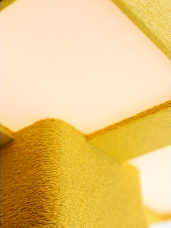 Lampe à poser Adèle – Lampe granit carrée vrillée, design contemporain