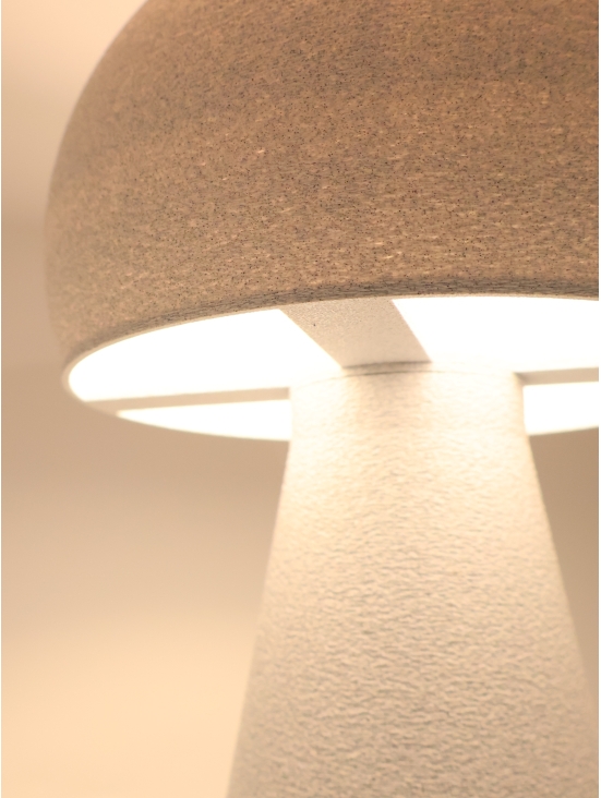 Lampe à poser Agnès – Lampe granit arrondie, lumière douce