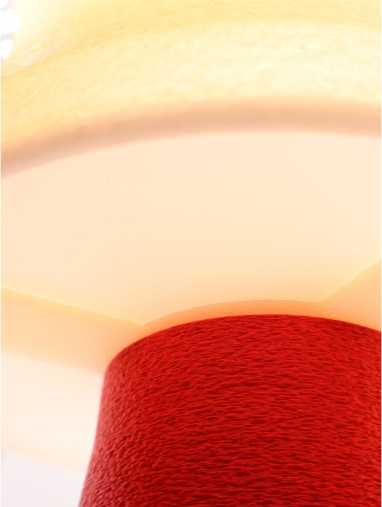 Aurélie – Lampe à poser design, base Granit & abat-jour coquilles Saint-Jacques