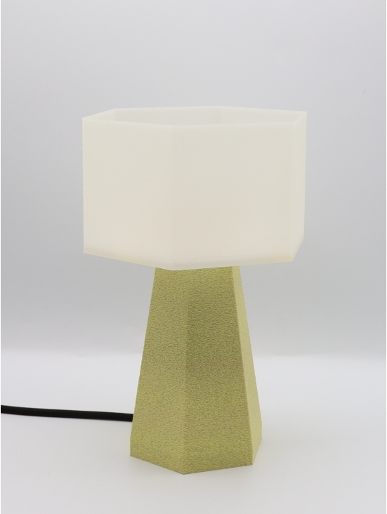 Aline – Lampe à poser design GRANIT & coquille Saint-Jacques, Essentiel