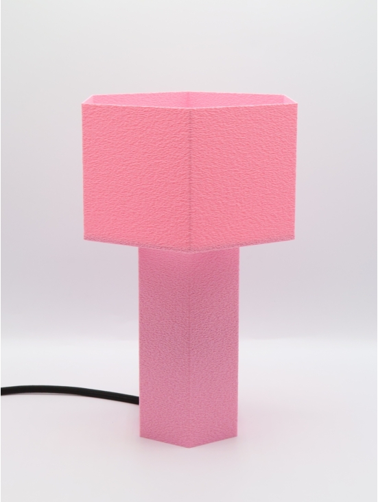 Romy Pastel – Lampe à poser design hexagonale, taille Essentiel
