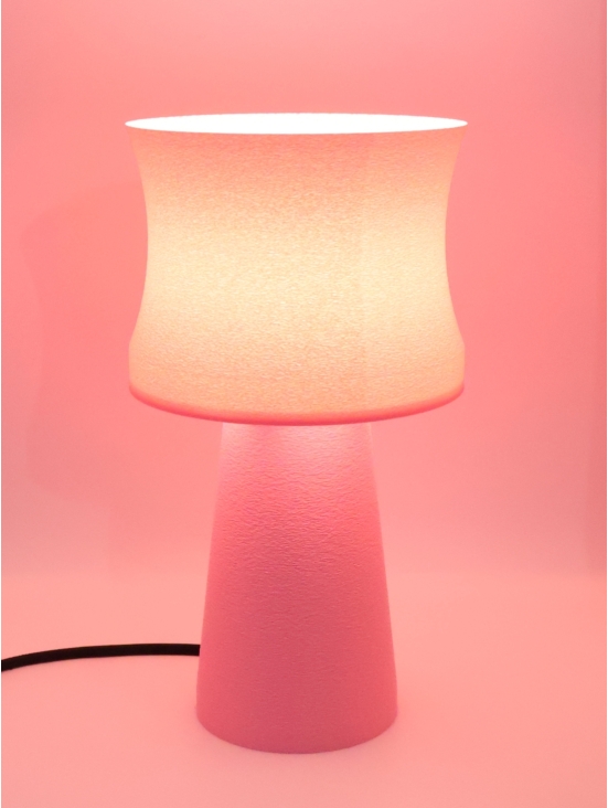 Agathe Pastel – Lampe à poser design courbe, taille Équilibre