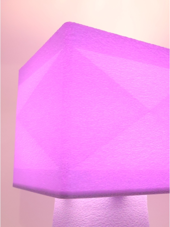 Léonie Pastel – Lampe à poser design carrée facettée, taille Équilibre