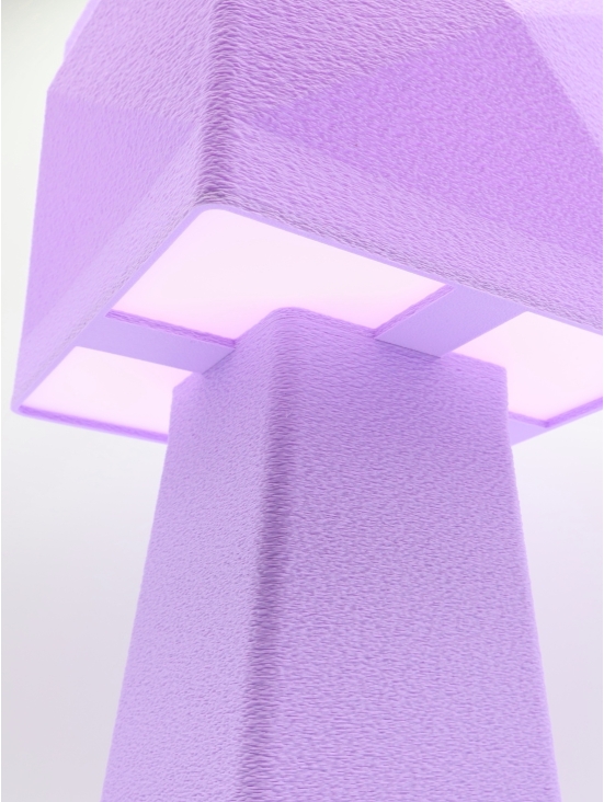 Léonie Pastel – Lampe à poser design carrée facettée, taille Équilibre