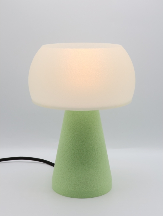 Annie – Lampe à poser abat-jour coquilles Saint-Jacques & pied Pastel, taille Essentiel