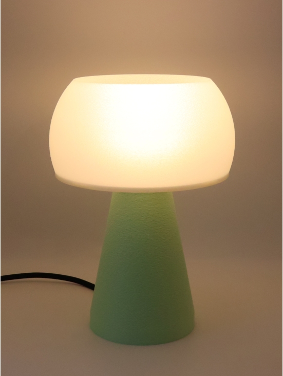 Annie – Lampe à poser abat-jour coquilles Saint-Jacques & pied Pastel, taille Essentiel