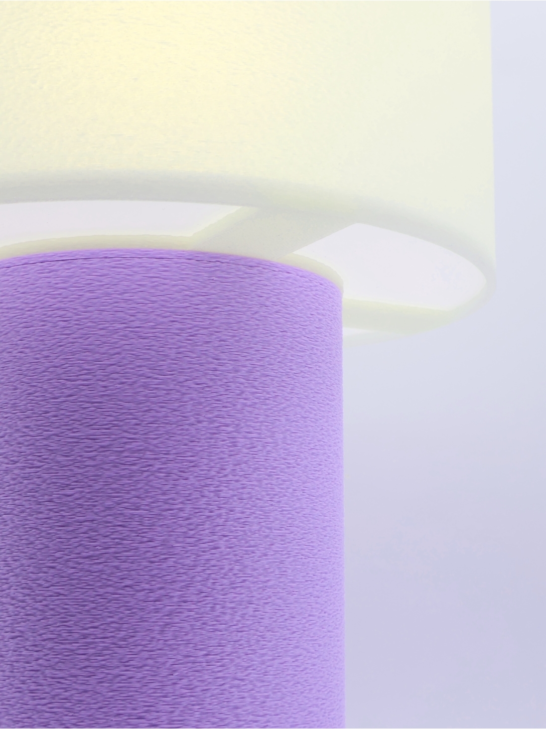 Clarisse – Lampe à poser cylindrique, abat-jour coquilles Saint-Jacques & pied Pastel, taille Essentiel