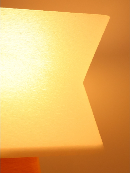 Juliane – Lampe à poser carrée, abat-jour coquilles Saint-Jacques & pied Pastel, taille Essentiel