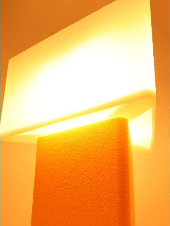 Maëlle – Lampe à poser double triangle, abat-jour coquilles Saint-Jacques & pied Pastel, taille Essentiel