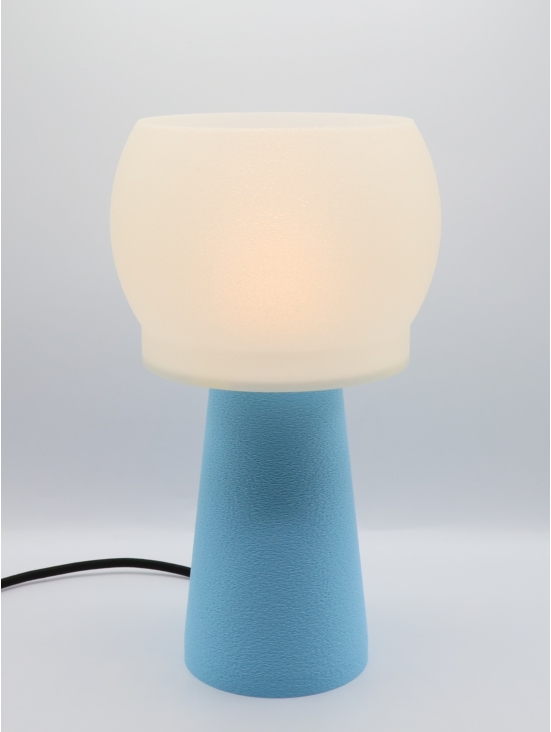 Clémence – Lampe à poser dôme crème coquilles Saint-Jacques & pied Pastel, taille Équilibre
