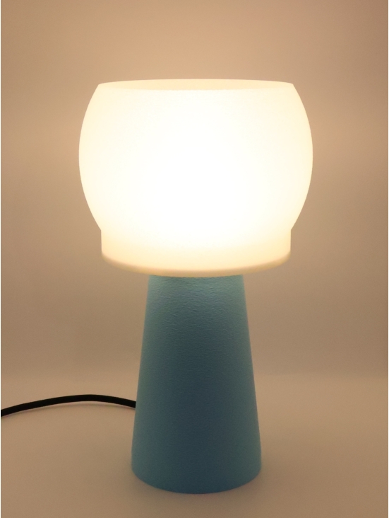 Clémence – Lampe à poser dôme crème coquilles Saint-Jacques & pied Pastel, taille Équilibre