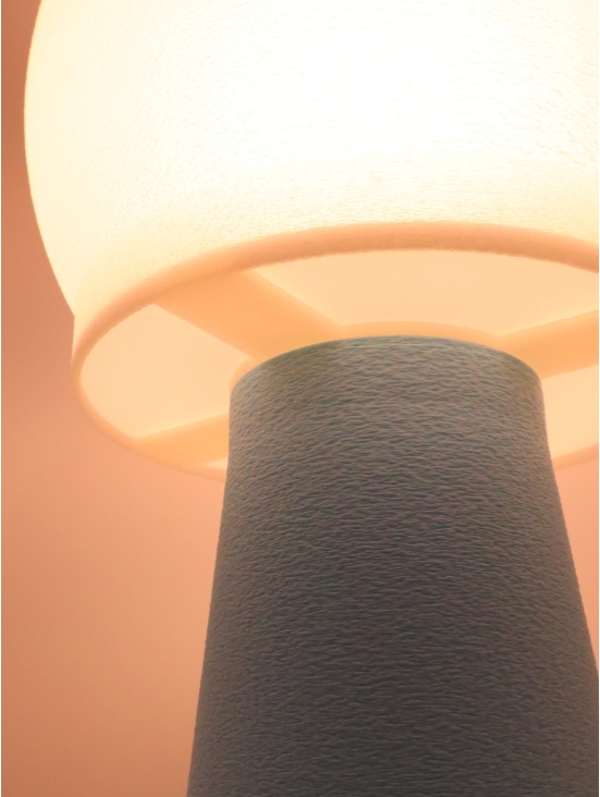 Clémence – Lampe à poser dôme crème coquilles Saint-Jacques & pied Pastel, taille Équilibre