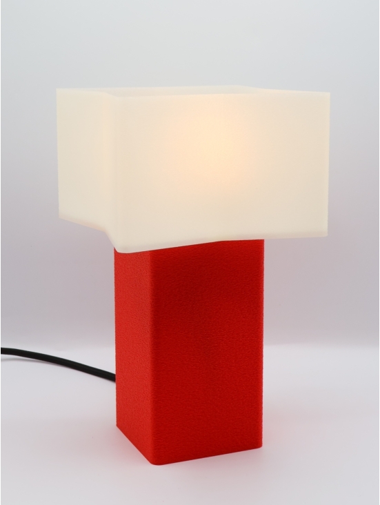 Lampe à poser Priscilla Essentiel – Relief crème coquilles Saint-Jacques & pied Pop coloré