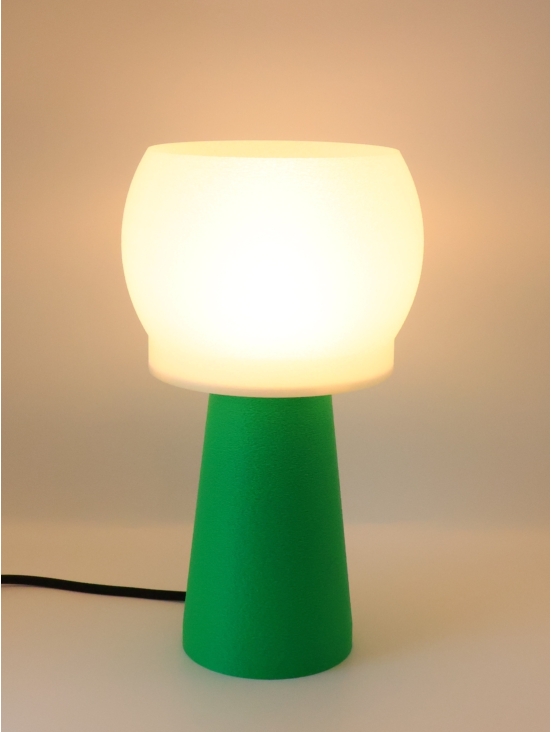 Lampe à poser Clemence Équilibre – Douceur crème coquilles Saint-Jacques & pied Pop coloré