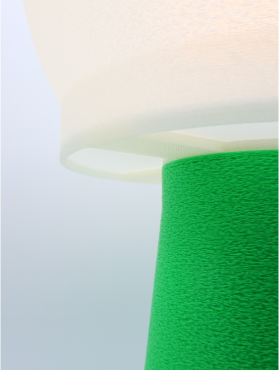 Lampe à poser Clemence Équilibre – Douceur crème coquilles Saint-Jacques & pied Pop coloré