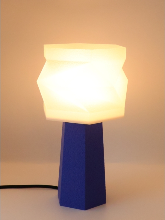 Lampe à poser Élise – Origami crème coquilles Saint-Jacques & pied Pop coloré