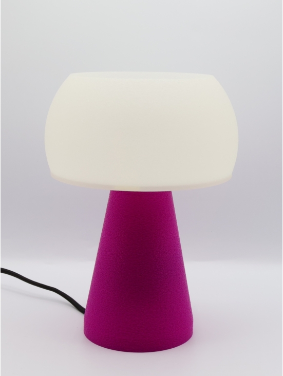 Lampe à poser Annie – Douceur arrondie crème coquilles Saint-Jacques & pied Pop coloré