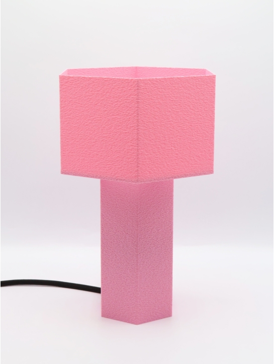 Romy Pastel – Lampe à poser design hexagonale, taille Essentiel