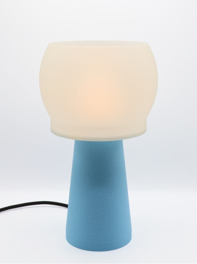 Clémence – Lampe à poser dôme crème coquilles Saint-Jacques & pied Pastel, taille Équilibre