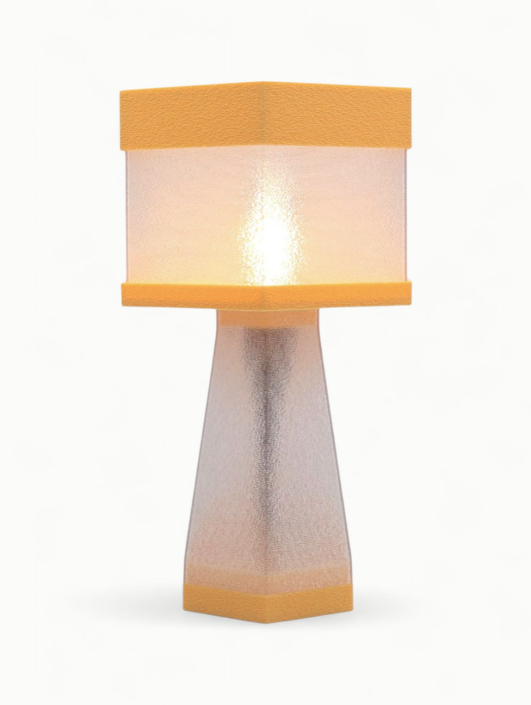 Aline – Lampe à poser design finition Pastel pêche – Disponible en plusieurs couleurs