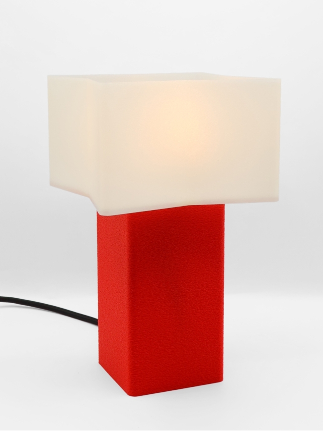 Lampe à poser Priscilla Essentiel – Relief crème coquilles Saint-Jacques & pied Pop coloré