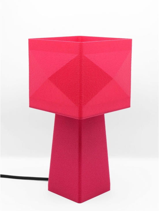 Lampe à poser Léonie Pop Équilibre – Carré facetté & couleurs Pop