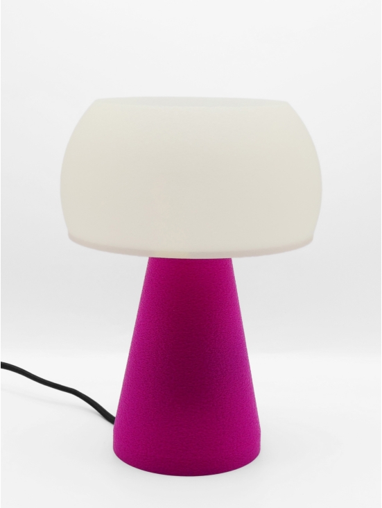 Lampe à poser Annie – Douceur arrondie crème coquilles Saint-Jacques & pied Pop coloré