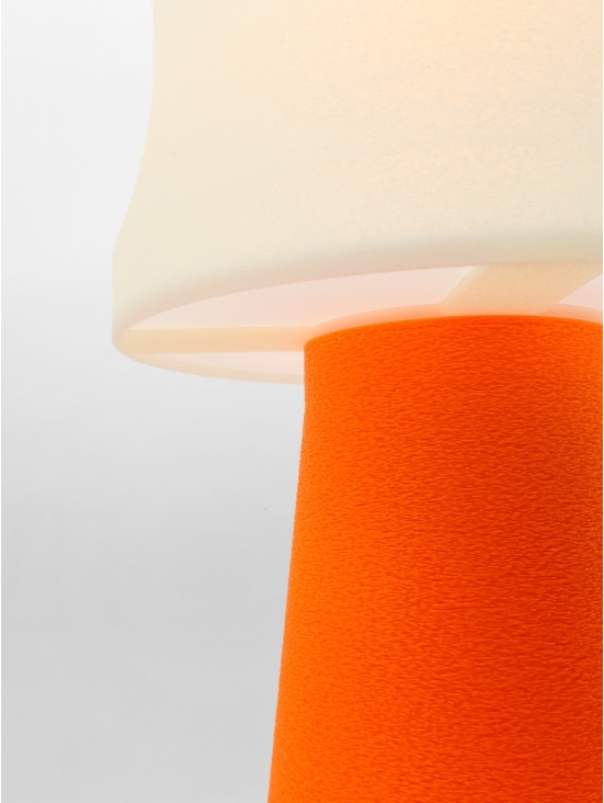 Lampe à poser Aurélie Équilibre – Courbe crème coquilles Saint-Jacques & pied Pop coloré