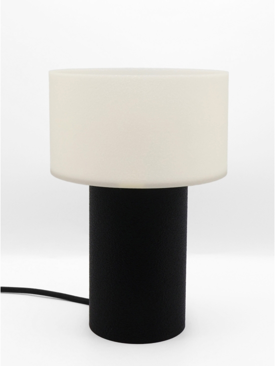 Lampe à poser Clarisse Pop – Abatjour crème coquilles Saint-Jacques & pied Pop coloré