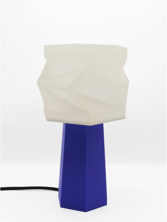 Lampe à poser Élise – Origami crème coquilles Saint-Jacques & pied Pop coloré