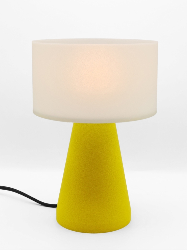 Lampe à poser Meredith Essentiel – Halo crème réconfortant & touche Pop colorée