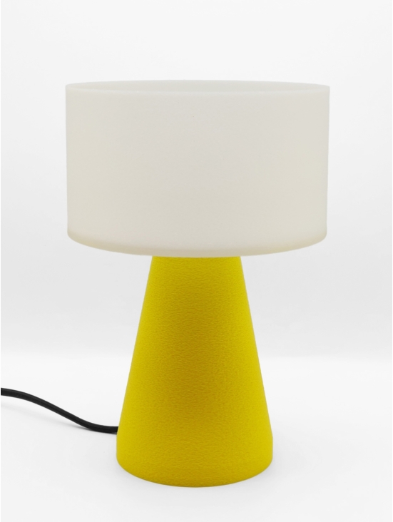 Lampe à poser Meredith Essentiel – Halo crème réconfortant & touche Pop colorée
