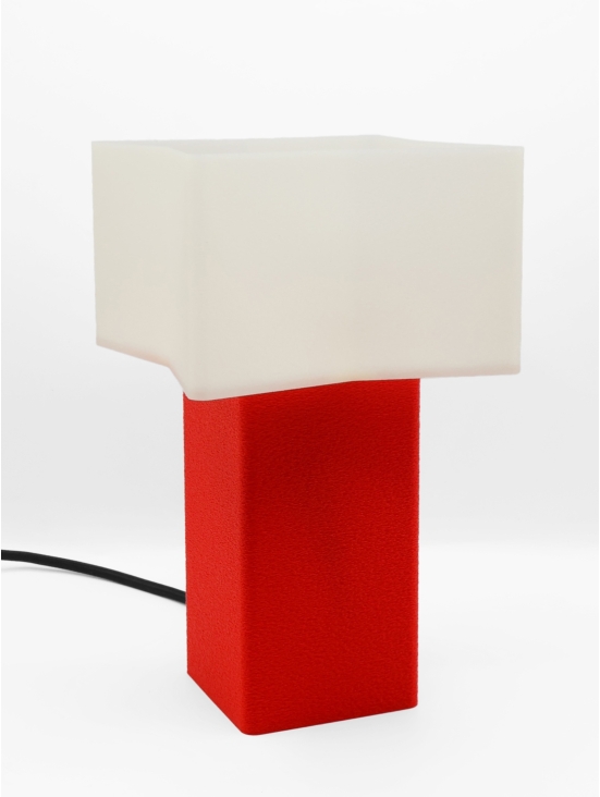 Lampe à poser Priscilla Essentiel – Relief crème coquilles Saint-Jacques & pied Pop coloré