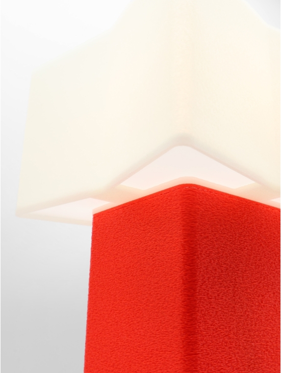 Lampe à poser Priscilla Essentiel – Relief crème coquilles Saint-Jacques & pied Pop coloré