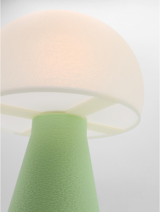 Annie – Lampe à poser abat-jour coquilles Saint-Jacques & pied Pastel, taille Essentiel