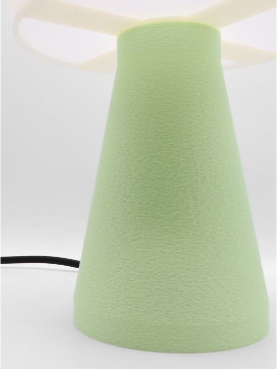 Annie – Lampe à poser abat-jour coquilles Saint-Jacques & pied Pastel, taille Essentiel