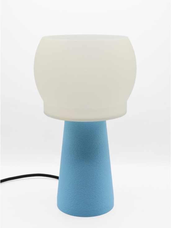 Clémence – Lampe à poser dôme crème coquilles Saint-Jacques & pied Pastel, taille Équilibre