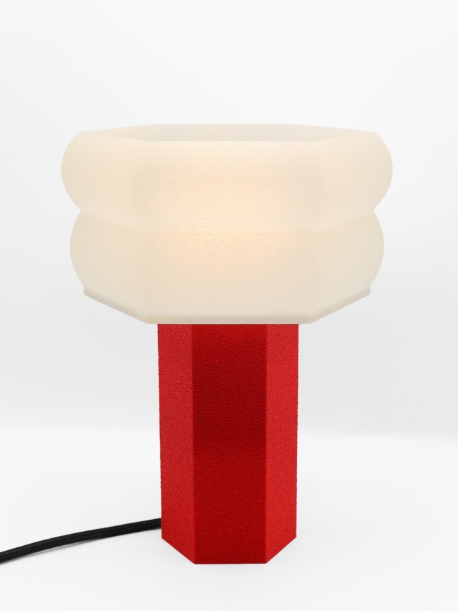 Jacqueline – Lampe à poser design GRANIT & coquilles Saint-Jacques, Essentiel