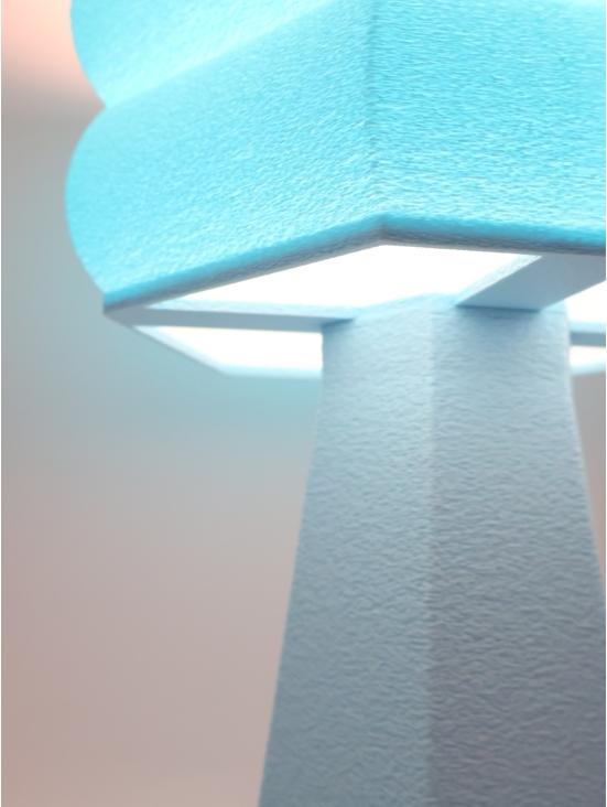 Thaïs pastel – Lampe à poser design hexagonale, taille Essentiel