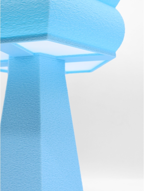 Thaïs pastel – Lampe à poser design hexagonale, taille Essentiel