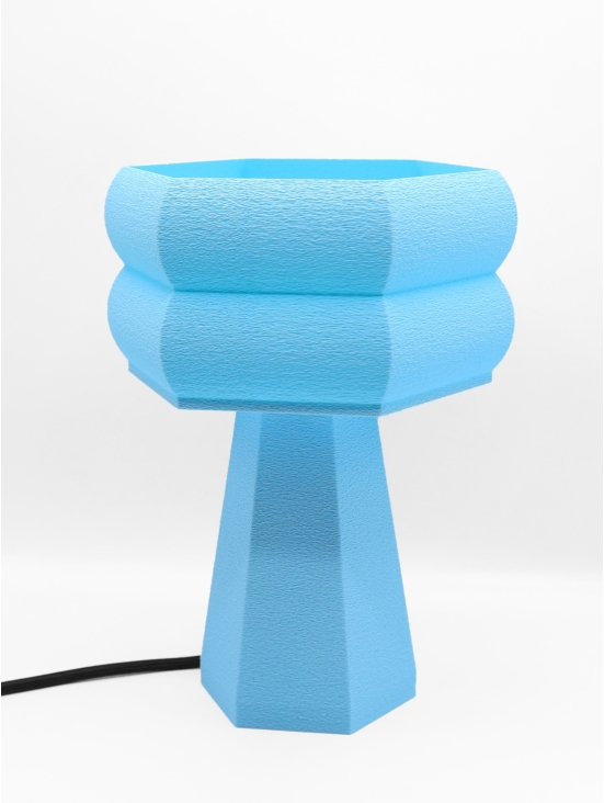 Thaïs pastel – Lampe à poser design hexagonale, taille Essentiel