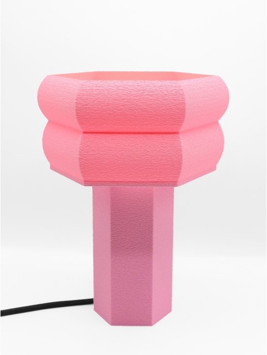 Romy Pastel – Lampe à poser design hexagonale, taille Essentiel