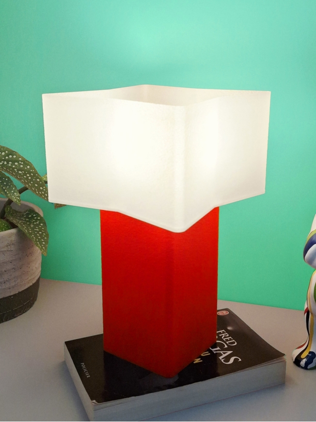 Lampe à poser Priscilla Essentiel – Relief crème coquilles Saint-Jacques & pied Pop coloré