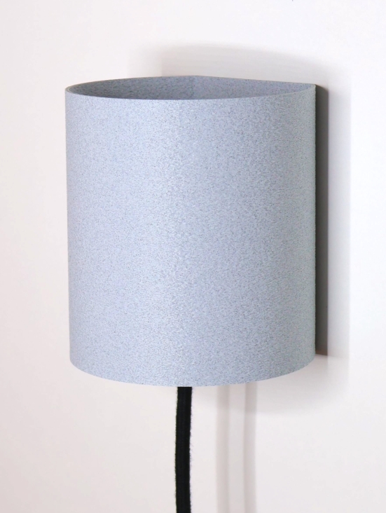 Applique murale design Céleste – Finition granit gris, pierre – Fabrication 3D